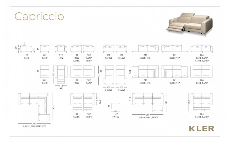 Kampinė sofa Capriccio